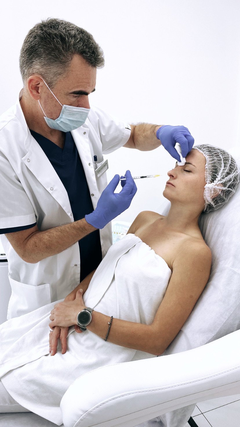 toksyna botulinowa — czolo — zmarszczki poprzeczne — Velvet Skin Clinic