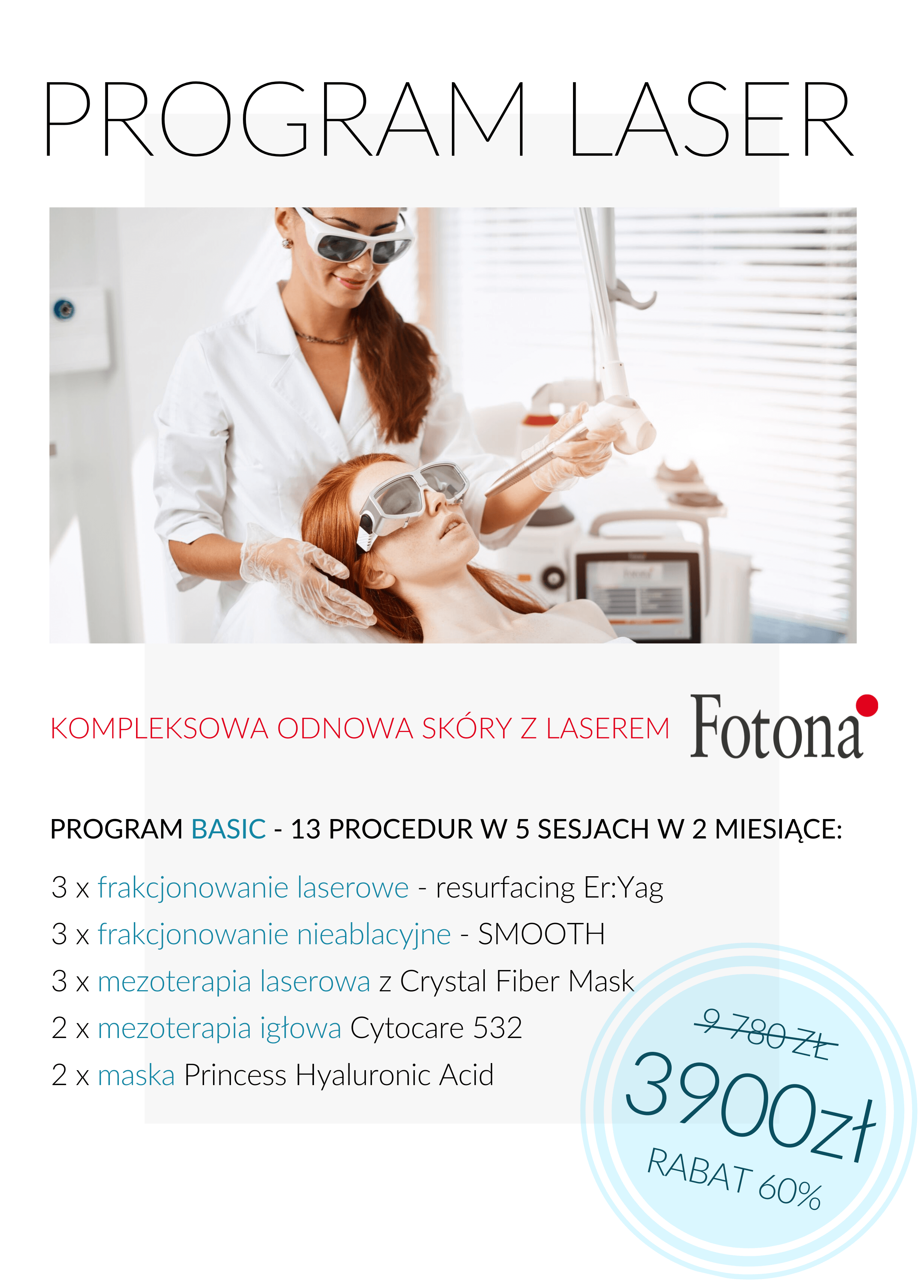Program Laser Basic — terapia laserowa twarzy, Velvet Skin Clinic