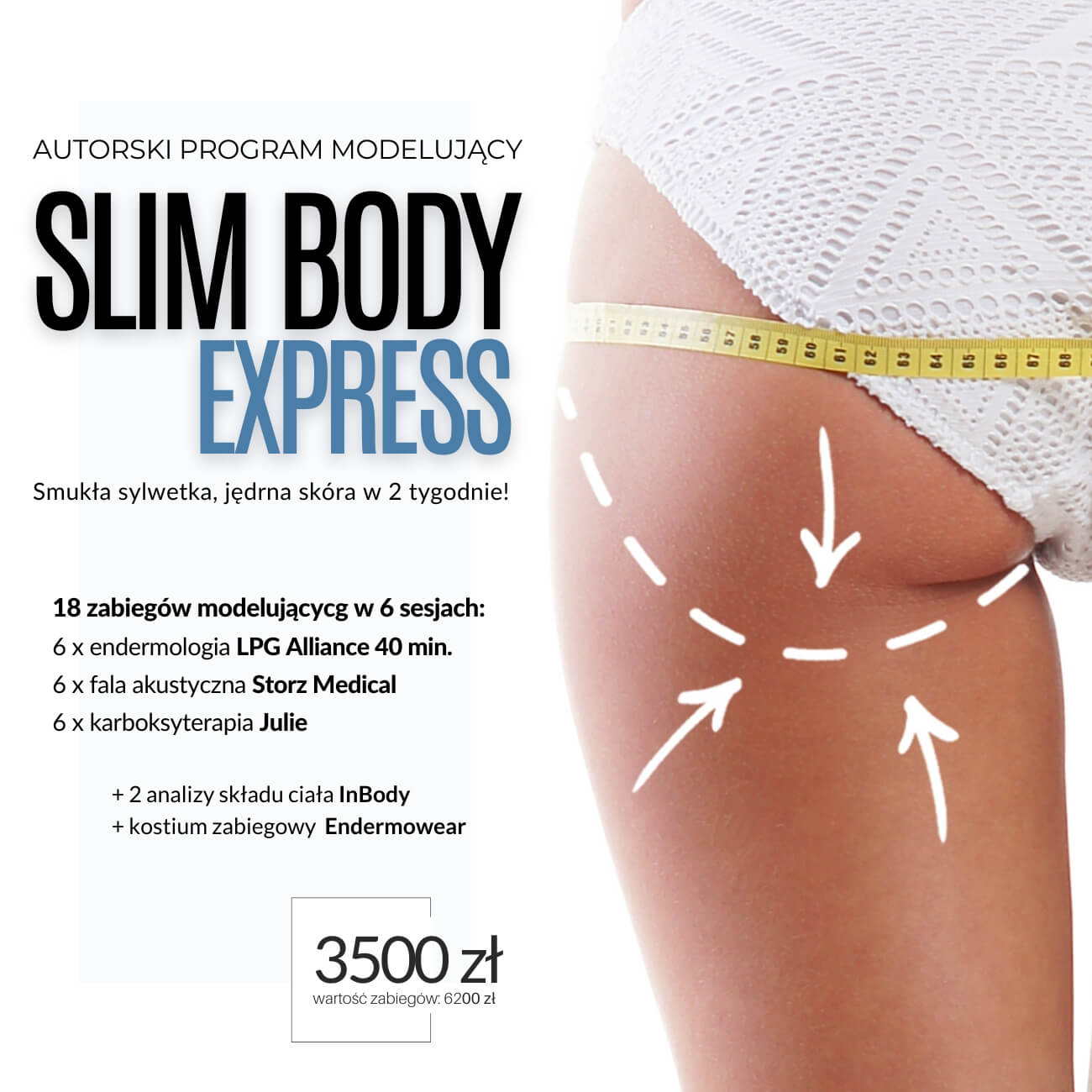 Programy zabiegowe na ciało modelowanie sylwetki w Warszawie — Nowość! SLIM BODY EXPRESS