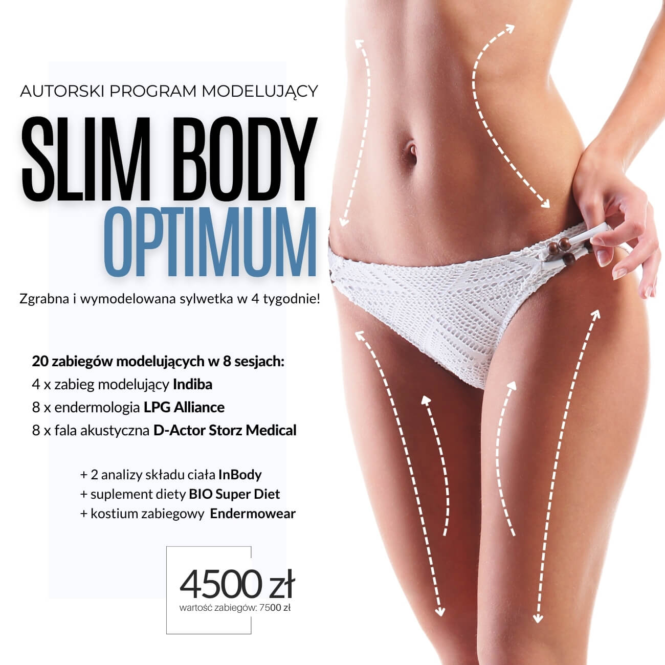Programy zabiegowe na ciało modelowanie sylwetki w Warszawie — Nowość! SLIM BODY OPTIMUM