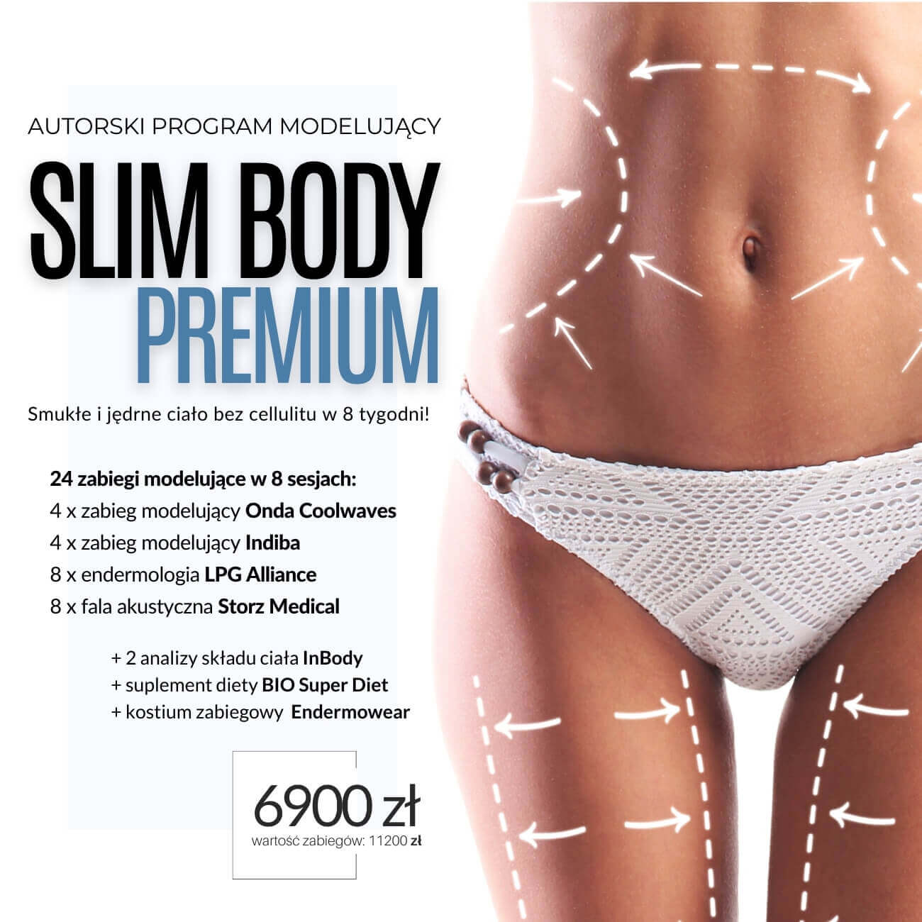 Programy zabiegowe na ciało modelowanie sylwetki w Warszawie — Nowość! SLIM BODY PREMIUM